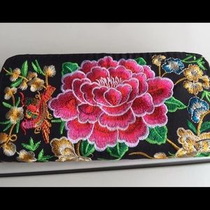 Embroidered Large Wallet